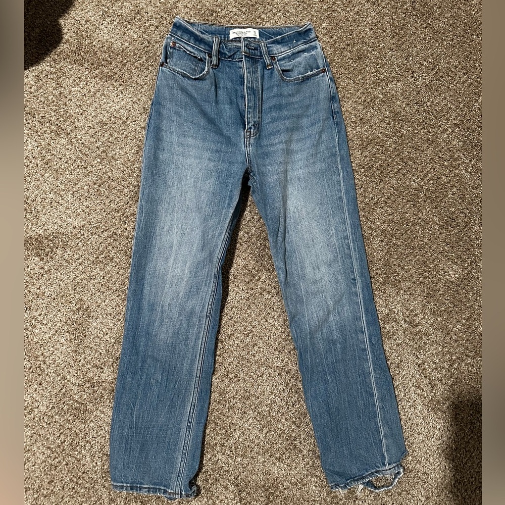 Abercrombie Ankle Straight Ultra High Rise Jean